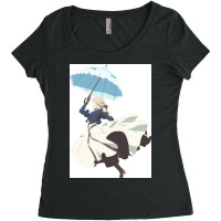 Violet Evergarden Parasol Minimalist Art Poster Women's Triblend Scoop T-shirt | Artistshot