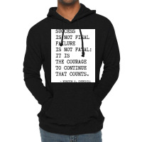 Churchill's Quote Lightweight Hoodie | Artistshot