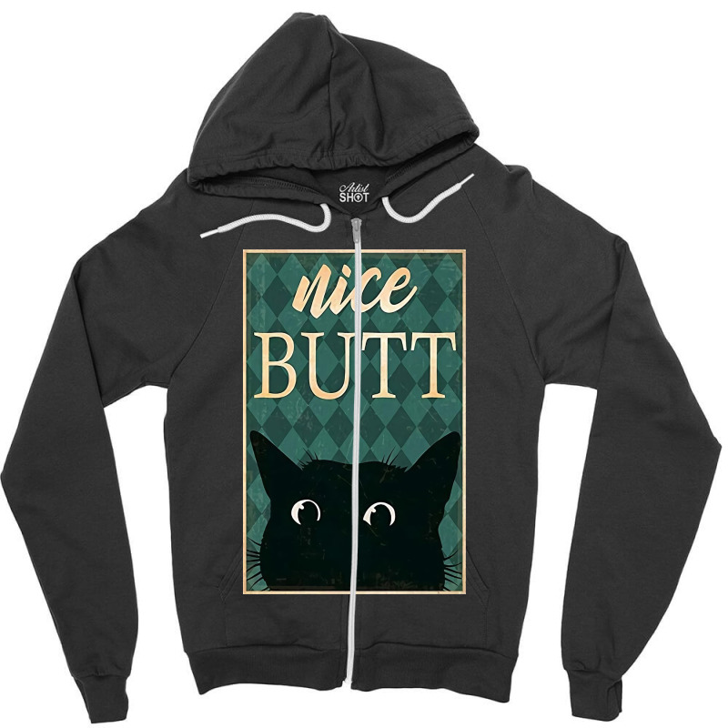 Nice Cat Zipper Hoodie by Woljo | Artistshot