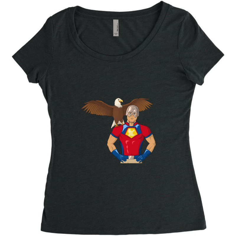 Peacemaker And Eagly Dceu Women's Triblend Scoop T-shirt | Artistshot