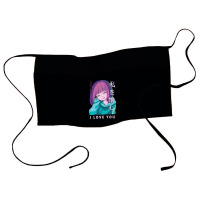 Hate Me I Love You Aesthetic Vaporwave Anime Girl Hentaii Waist Apron | Artistshot