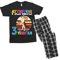 Limited Edition Dog Boy Attention I Am Now 3 Years Old Men's T-shirt Pajama Set | Artistshot