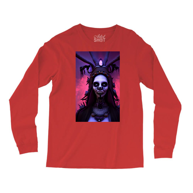 Undead Witch Doctor Shaman Voodoo Priestess Version Deux Par Designs Long Sleeve Shirts by ranhelglitze | Artistshot