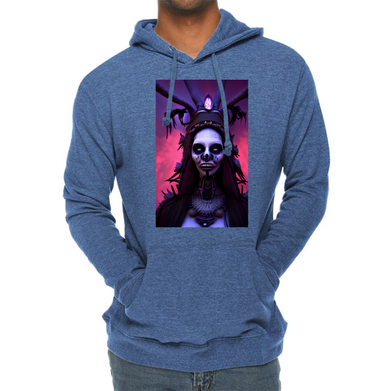 Undead Witch Doctor Shaman Voodoo Priestess Version Deux Par Designs Lightweight Hoodie by ranhelglitze | Artistshot