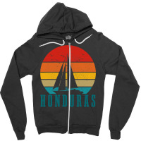 Honduras Vintage Sailing Boat Sailor Souvenir Zipper Hoodie | Artistshot