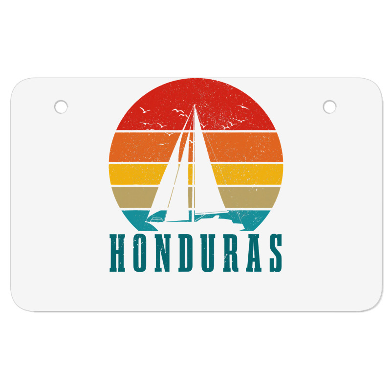 Honduras Vintage Sailing Boat Sailor Souvenir Atv License Plate | Artistshot