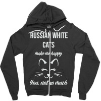 Hot Trend Russian White Make Me Happy You Not So Much Zipper Hoodie | Artistshot