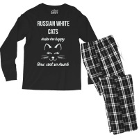 Hot Trend Russian White Make Me Happy You Not So Much Men's Long Sleeve Pajama Set | Artistshot