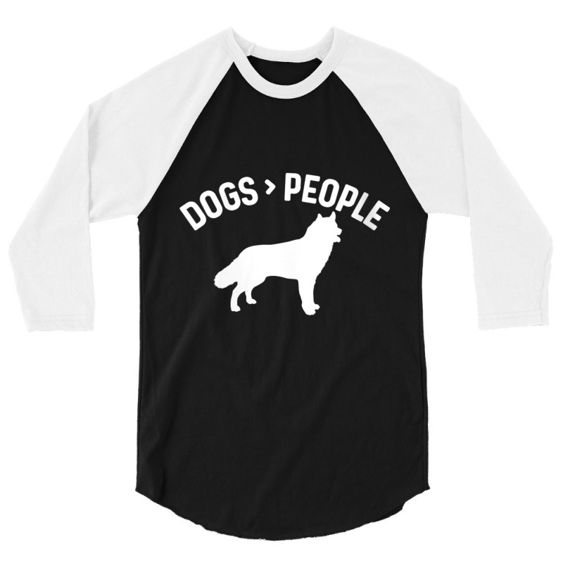 Womens Alaskan Malamute Dogs Greater Better Than People Funny Cute V N 3/4 Sleeve Shirt | Artistshot