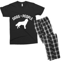 Womens Alaskan Malamute Dogs Greater Better Than People Funny Cute V N Men's T-shirt Pajama Set | Artistshot