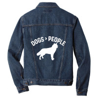 Womens Alaskan Malamute Dogs Greater Better Than People Funny Cute V N Men Denim Jacket | Artistshot