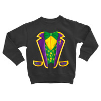 Mardi Gras Tuxedo Vest Costume Funny Carnival Parade Design Raglan Bas Toddler Sweatshirt | Artistshot