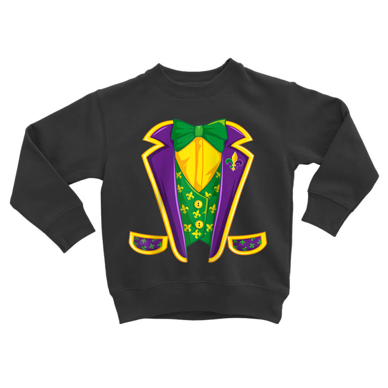 Mardi Gras Tuxedo Vest Costume Funny Carnival Parade Design Raglan Bas Toddler Sweatshirt | Artistshot