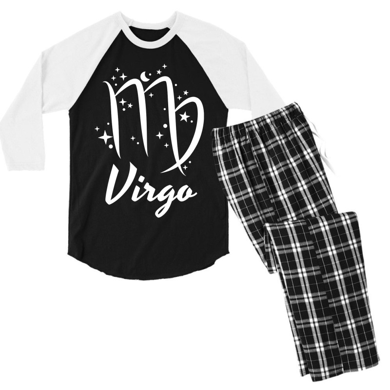 Virgo Season Zodiac Horoscope Birthday Stars Moon Men Women Men's 3/4 Sleeve Pajama Set | Artistshot