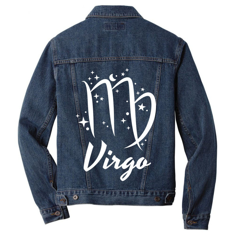 Virgo Season Zodiac Horoscope Birthday Stars Moon Men Women Men Denim Jacket | Artistshot