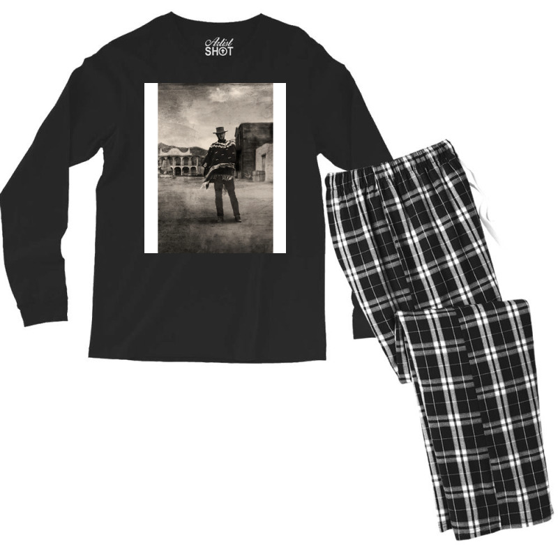 Clint Eastwood Vintage Poster Men's Long Sleeve Pajama Set by toufieenteksd | Artistshot