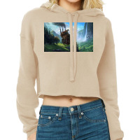 Aesthetics Moving Castle In Forest Cropped Hoodie | Artistshot