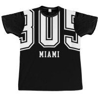 305 Miami Fl Arched Athletic Design T Shirt Graphic T-shirt | Artistshot