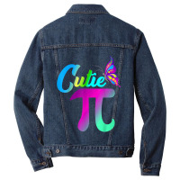 Pi Day Funny Cute Cutie Pi Pretty Math Butterfly Girls Pi Men Denim Jacket | Artistshot