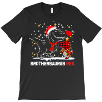 Brothersaurus Brother Dinosaur Christmas Pajamas Trex Family T Shirt T-shirt | Artistshot