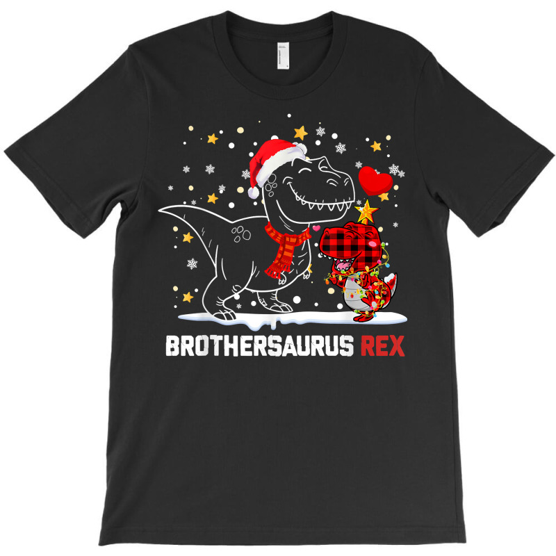 Brothersaurus Brother Dinosaur Christmas Pajamas Trex Family T Shirt T-shirt | Artistshot