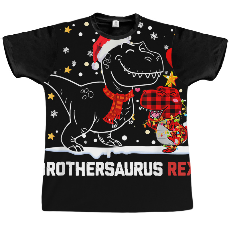 Brothersaurus Brother Dinosaur Christmas Pajamas Trex Family T Shirt Graphic T-shirt | Artistshot