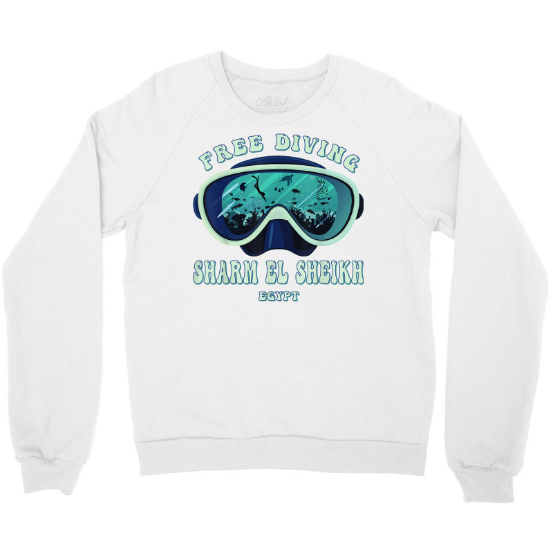 Free Diving, Sharm El Sheikh Egypt Underwater Divers Mask T Shirt Crewneck Sweatshirt by deemerx8lmshare | Artistshot