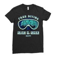 Free Diving, Sharm El Sheikh Egypt Underwater Divers Mask T Shirt Ladies Fitted T-shirt | Artistshot