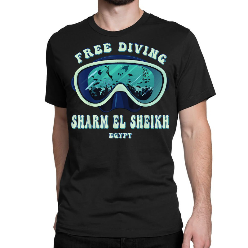 Free Diving, Sharm El Sheikh Egypt Underwater Divers Mask T Shirt Classic T-shirt by deemerx8lmshare | Artistshot