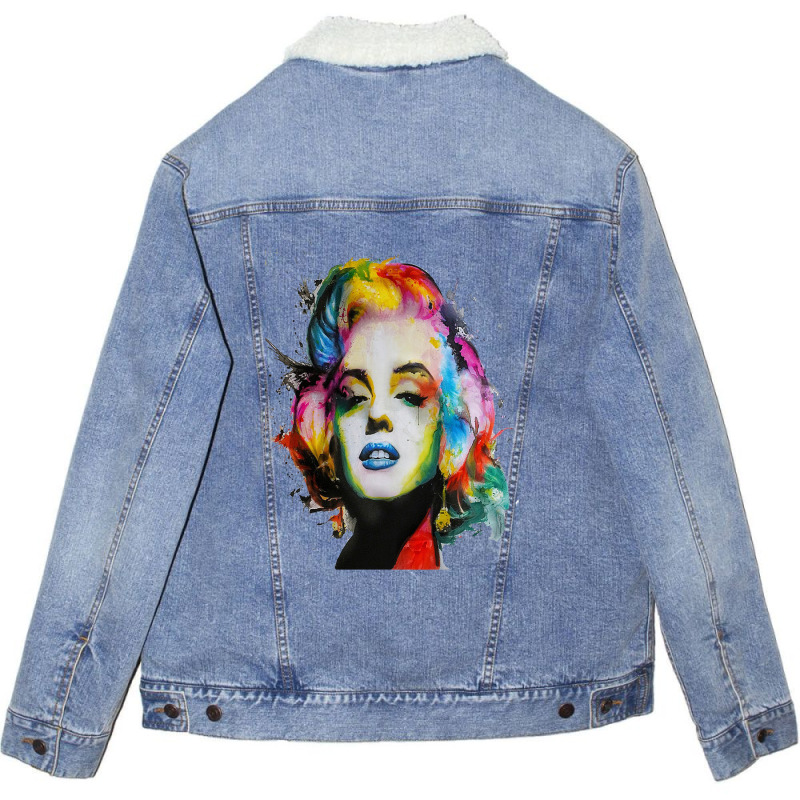 Marilyn Unisex Sherpa-Lined Denim Jacket by EGYBOY | Artistshot