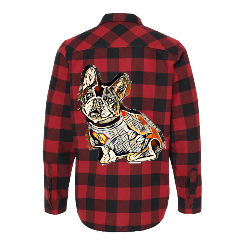 Cute French Bulldog Breed Dog Wearing A Super Hero Costume Over White Flannel Shirt | Artistshot