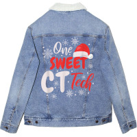 One Sweet Ct Tech, Christmas Computed Tomography T Shirt Unisex Sherpa-lined Denim Jacket | Artistshot