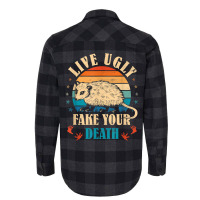 Opossum Live Ugly Fake Your Death Vintage Animal Lover T Shirt Flannel Shirt | Artistshot