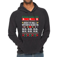 Deck The Halls With Beta Blockers Nurse Christmas Ugly Xmas Vintage Hoodie | Artistshot