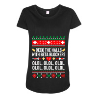 Deck The Halls With Beta Blockers Nurse Christmas Ugly Xmas Maternity Scoop Neck T-shirt | Artistshot