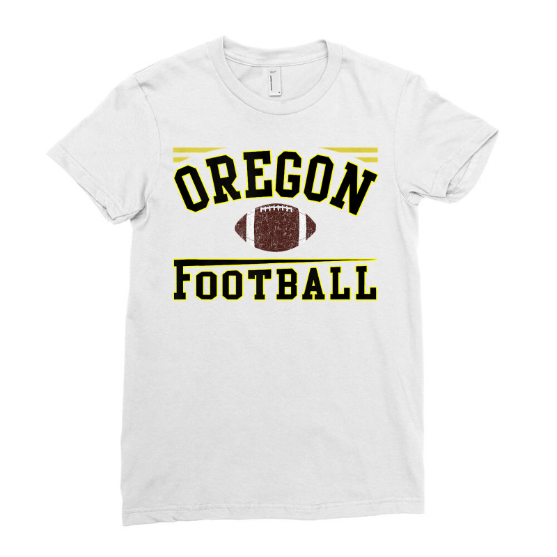 Oregon Football Fan Straight Outta Eugene Vintage Ladies Fitted T-Shirt by ScottArtist | Artistshot