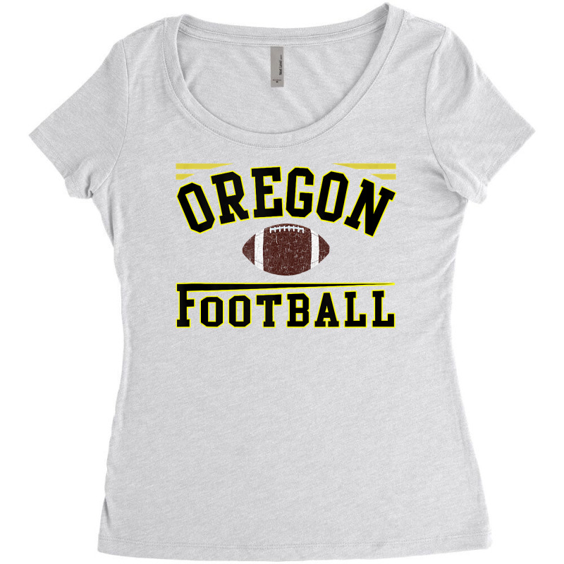 Oregon Football Fan Straight Outta Eugene Vintage Women's Triblend Scoop T-shirt by ScottArtist | Artistshot