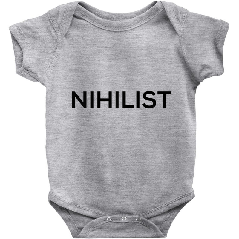 Nihilist Tshirt For Men And Women Nihilistic Philosophy Raglan Basebal Baby Bodysuit by nasson | Artistshot