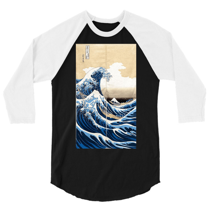 Grande Onda De Kanagawa 3/4 Sleeve Shirt by raullemosa | Artistshot