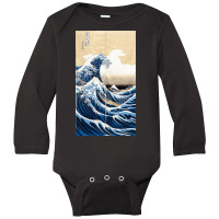 Grande Onda De Kanagawa Long Sleeve Baby Bodysuit | Artistshot