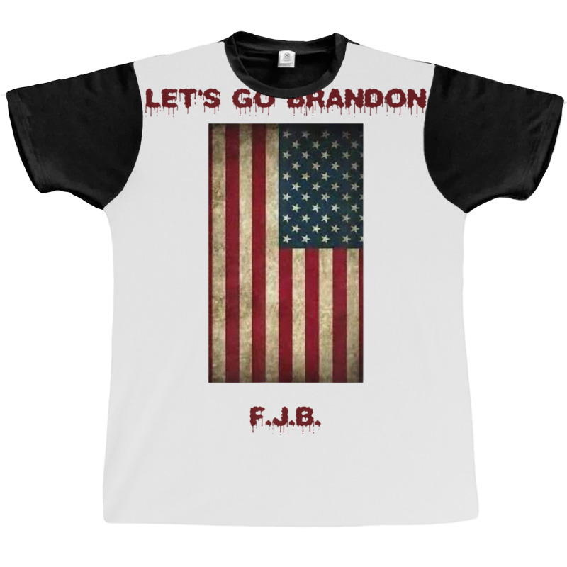 Love Brandon Let's Go American Flag Sideways Distress Graphic T-shirt by zirulovuc | Artistshot