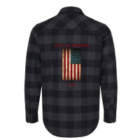 Love Brandon Let's Go American Flag Sideways Distress Flannel Shirt | Artistshot