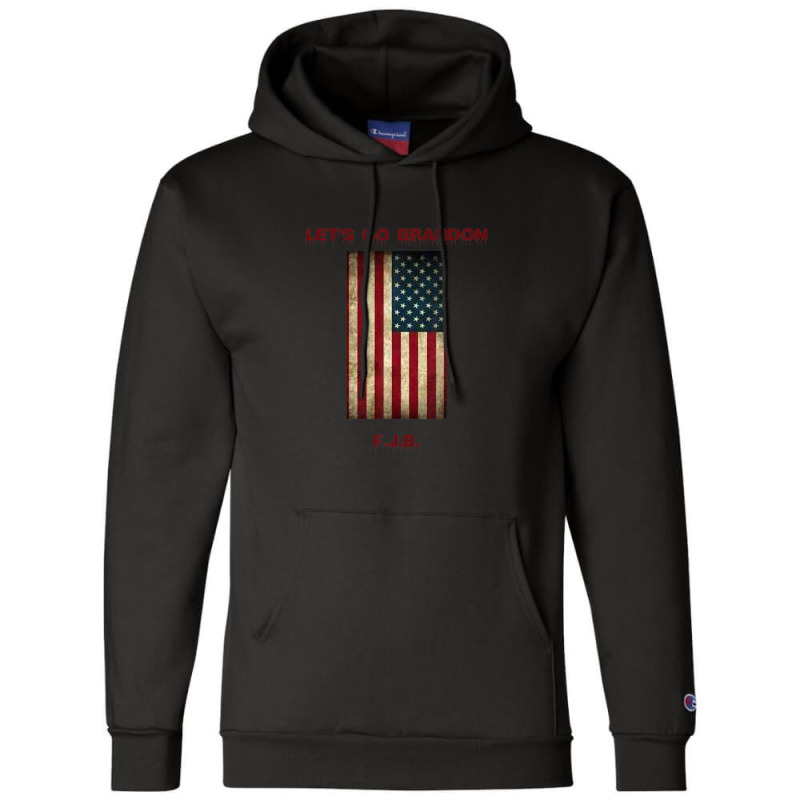 Love Brandon Let's Go American Flag Sideways Distress Champion Hoodie by zirulovuc | Artistshot