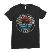 Trending Surfside Beach Texas Tx Vintage Retro 70s Ladies Fitted T-shirt | Artistshot