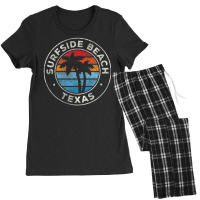 Trending Surfside Beach Texas Tx Vintage Retro 70s Women's Pajamas Set | Artistshot