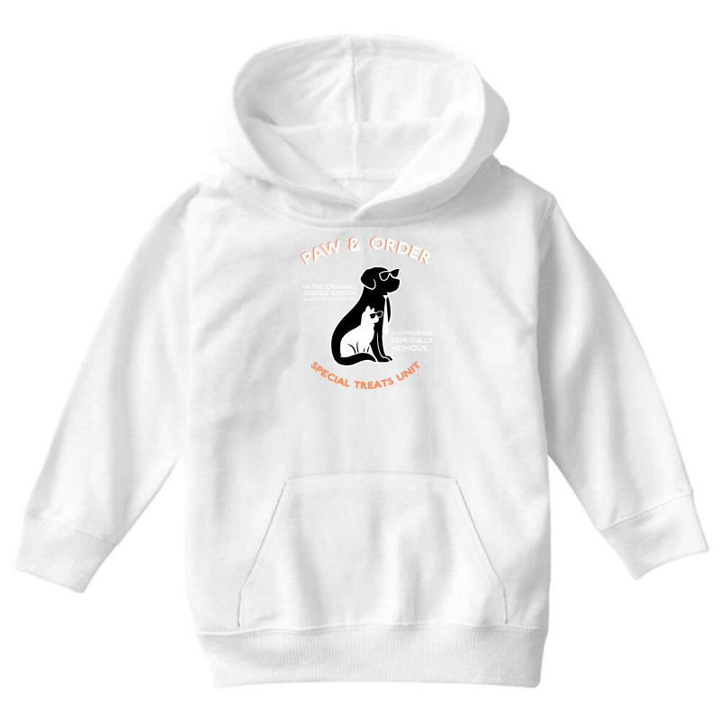 Paw And Order Special Treats Unit Training Dog And Cat Youth Hoodie by ScottArtist | Artistshot