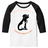 Paw And Order Special Treats Unit Training Dog And Cat Youth 3/4 Sleeve | Artistshot