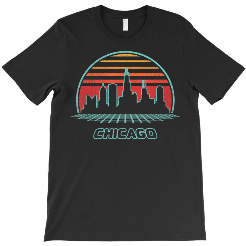 Limited Edition Chicago City Skyline Retro 80s Style Souvenir T-Shirt by haodinhvan1 | Artistshot