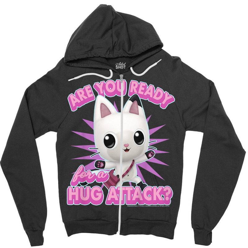 Kids Gabby's Dollhouse Pandy Paws Are You Ready For A Hug Attack T Shi Zipper Hoodie | Artistshot