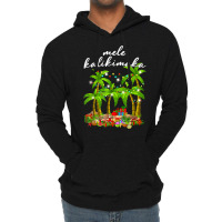 Mele Kalikimaka Hawaiian Christmas Palm Tree Lights Xmas T Shirt Lightweight Hoodie | Artistshot